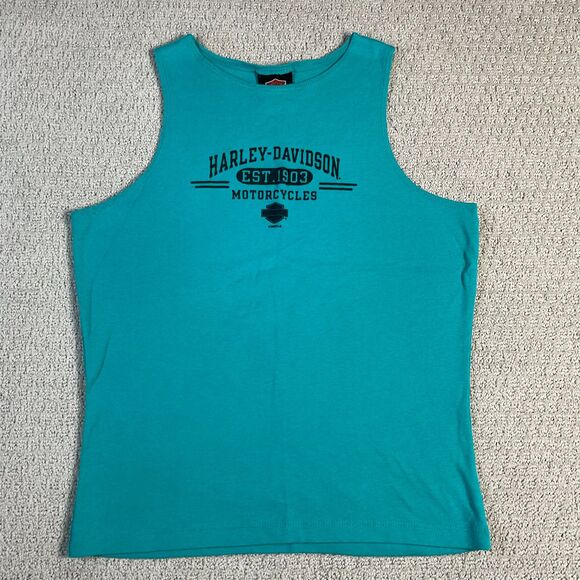 Vintage Harley-Davidson Chicago Tank Top Large L Holoubek 2004 USA Sleeveless - Picture 1 of 6